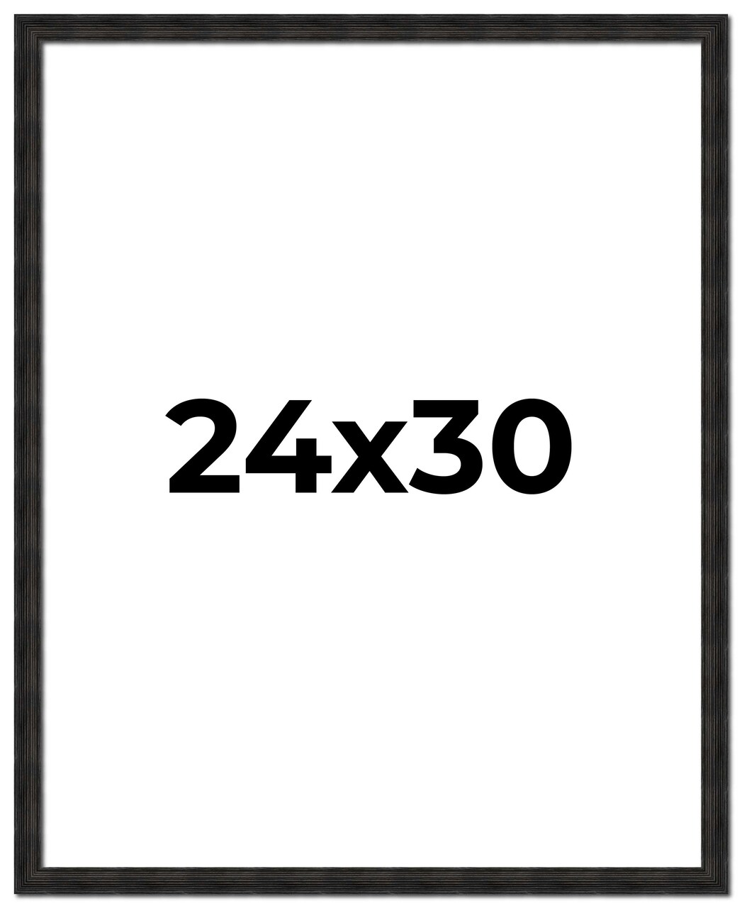 24x30 Thin Barnwood Picture Frame with UV-Resistant Acrylic & Acid Free Backing, Available in 2 Paint Finishes - Grey and Black